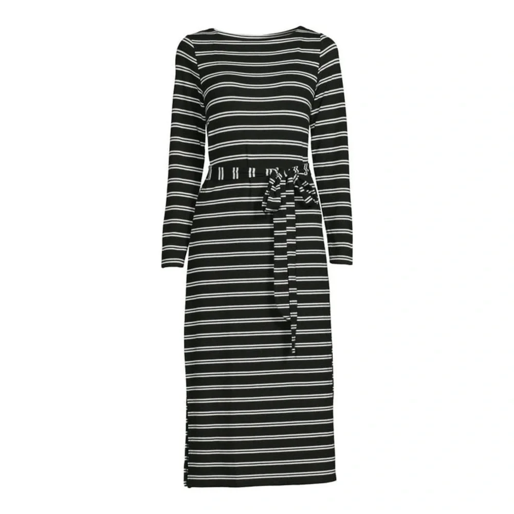 TIME and TRUtm dress midi dress size M black and white color - Picture 10 of 10